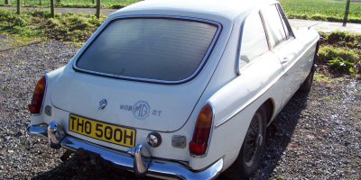 White MGB GT